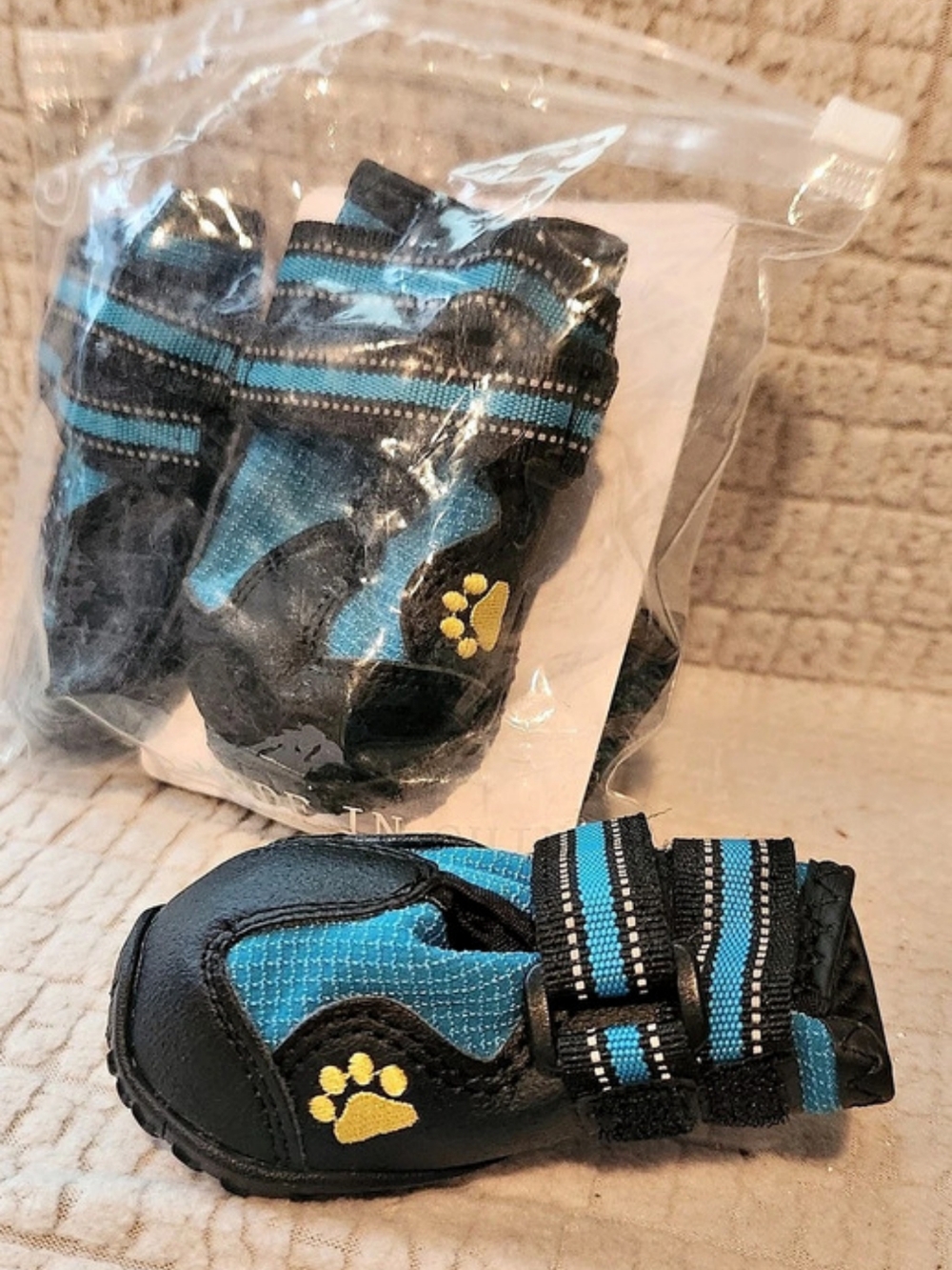 Ultra Paws Coversafe Dog Boot Black & Blue Dog Boots NWT
